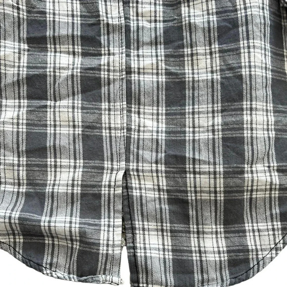 Carbon Black Ombré Plaid Button Down Shirt XL - Picture 5 of 7